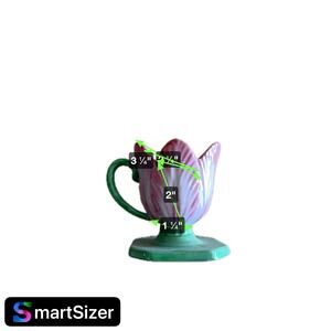 Mottahedeh flower teacups.  Set of 5